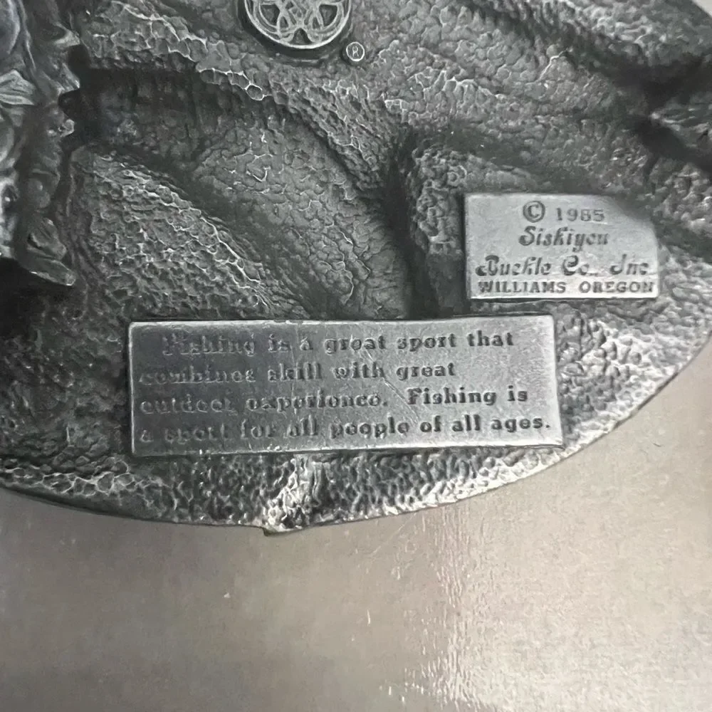 Siskiyou Vintage I’d Rather Be Fishing Siskiyou Buckle Co 1985 Belt Buckle.